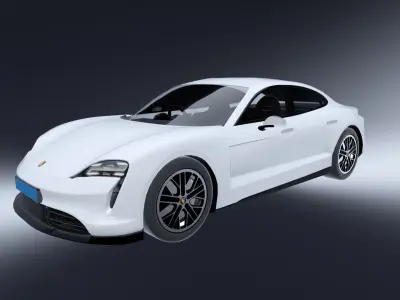 Porsche taycan Turbo 2019 3D model