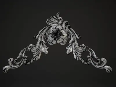 Carved corner 3D model