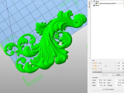 Carved decor 09 3D model 3D model