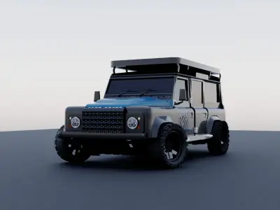 Land rover defender 3D model from CGTrader