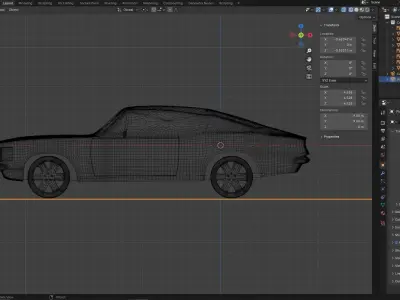 Low Poly Muscle Car 1 Free low-poly 3D model
