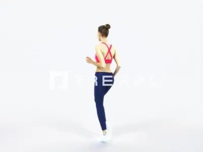 Beauty 03G Running Jogging Sports Woman Low-poly 3D model