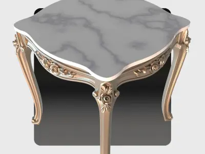 Carved coffee table for cnc 13 3D model