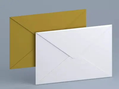 Envelope White and Brown 3D model