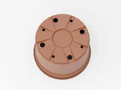 Garden Growing Flowerpot  Low-poly 3D model