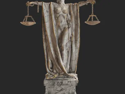Themis Sculpture Low-poly 3D model