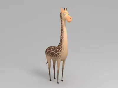 Giraffe cartoon 3D model purchase