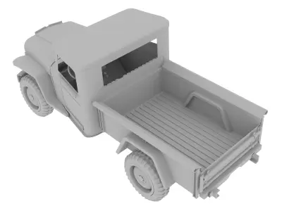truck jeep Low-poly 3D model
