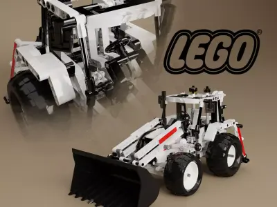  Lego Technic 8069 Backhoe Loader 3D model