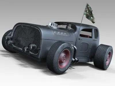 Hot rod 3D model get