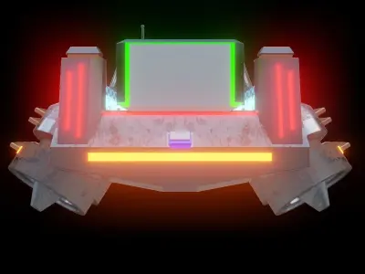 Sci-Fi Hover Truck Free low-poly 3D model