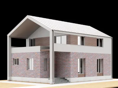 Modern house 01 3D model