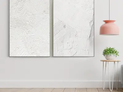 Plaster Two Photo Frame 177 Low-poly 3D model