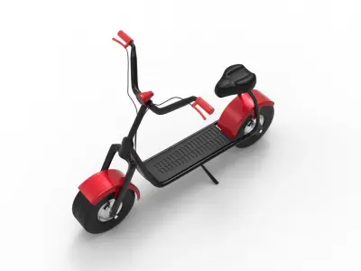ELECTRIC SCOOTER-RED 3D model