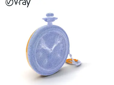 Vintage Pocket Watch D Model Pack Low-poly 3D model