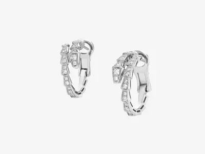 BULGARI - SERPENTI VIPER - EARRINGS - SEMI DIAMOND PAVED 3D print model