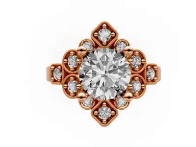 Luxury Iconic Engagement Ring  3D print model