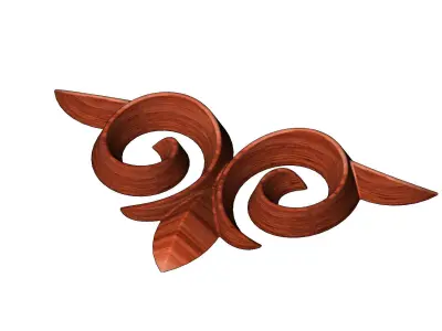 Floral decoration element relief  3D print model