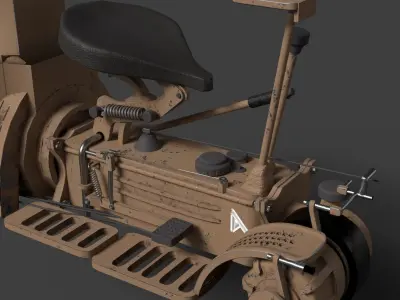 Kattenkrad luftwaffe armoured car Low-poly 3D model