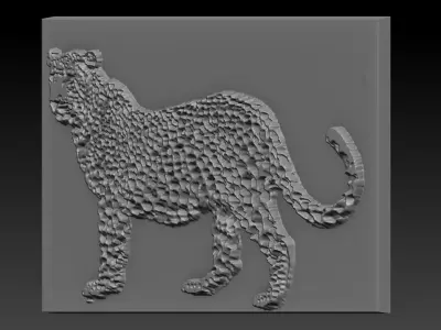 Cheetah plate with holes 3D print model