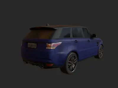 Low Poly Car 6 range rover Low-poly 3D model