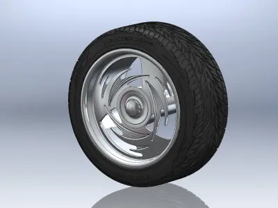 Set of custom wheels Intro Sphere for scale model 3D print model