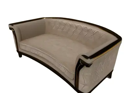 Elegant Classic Gold Sofa Low-poly 3D model