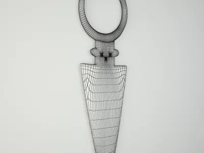 African Large Senufo Wall Mask 3D model