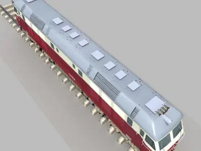 Dongfeng 4D Diesel Locomotive 3D model