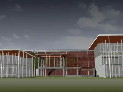Draft concept for office building 3D model