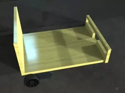 3 wheeled motor driven material transportation vehicle Free 3D model
