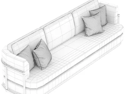 Como Sofa 3d model Low-poly 3D model