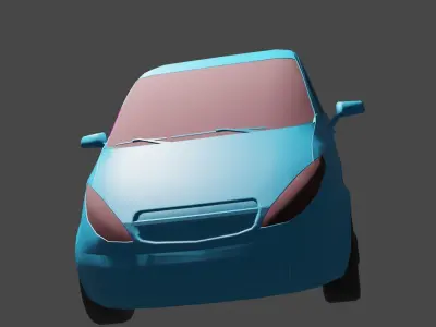 car low poly model Low-poly 3D model