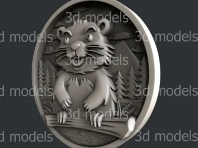 3d STL models for CNC router or 3dprinter Beaver P502 3D model