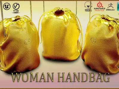 Woman Handbag GUCCI Low-poly 3D model