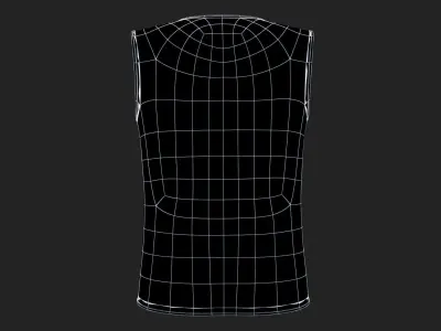 PPE Safety Hi Vis Vest in Yellow Low-poly 3D model