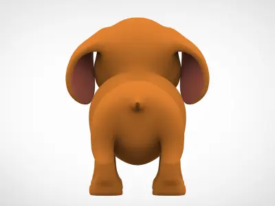 Dachshund  Low-poly 3D model