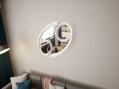 Cancer Star Sign Mirror Low-poly 3D model