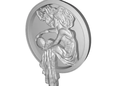 Bronze bulldog head 3D model