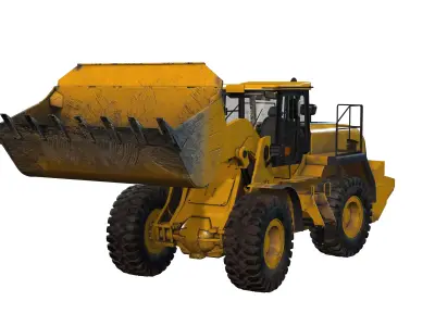 Wheel  Loader Low-poly 3D model