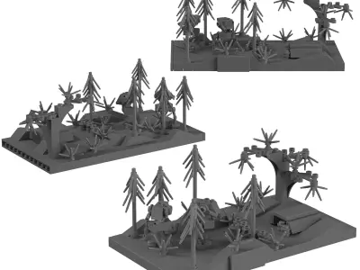 Lego - 40362 Battle of Endor Micro Build 3D model