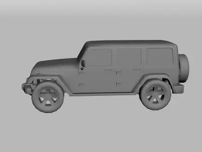 Jeep Wrangler Unlimited 3D print model
