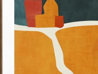 Plaster Two Photo Frame 407 Low-poly 3D model