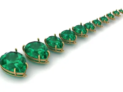 Pear Gems Pendant Sets 3D print model