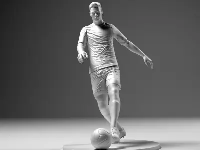 Footballer 04 Footstrike 01 Stl 3D print model