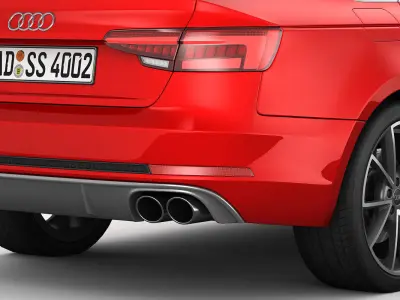 Audi S4 2016 detailed interior 3D model