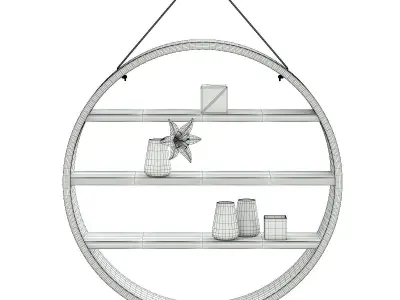 Circle Shaped Wall Shelf 3D model