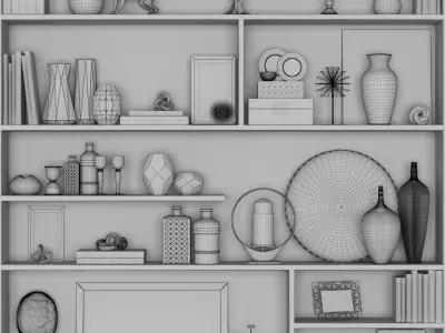 decorative set number Shelves 37 3D model