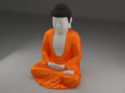 Different types of buddha Low-poly 3D model