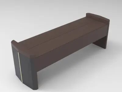 Otto Pouf Low-poly 3D model